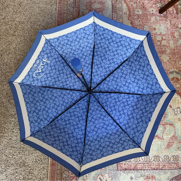 Coach umbrella blue C logo pattern - Picture 2 of 9